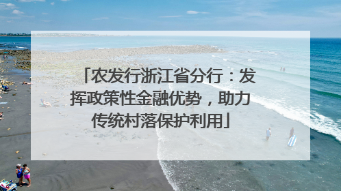农发行浙江省分行：发挥政策性金融优势，助力传统村落保护利用