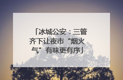 冰城公安：三管齐下让夜市“烟火气”有味更有序