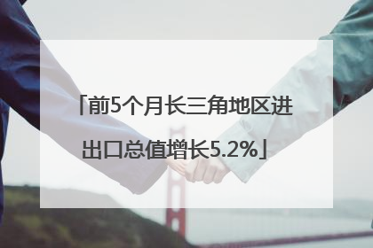 前5个月长三角地区进出口总值增长5.2%
