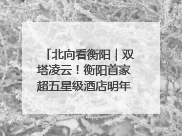 北向看衡阳｜双塔凌云！衡阳首家超五星级酒店明年6月开业