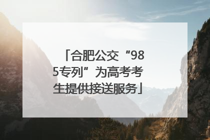 合肥公交“985专列”为高考考生提供接送服务