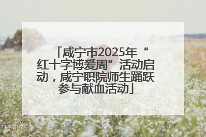 咸宁市2025年“红十字博爱周”活动启动，咸宁职院师生踊跃参与献血活动