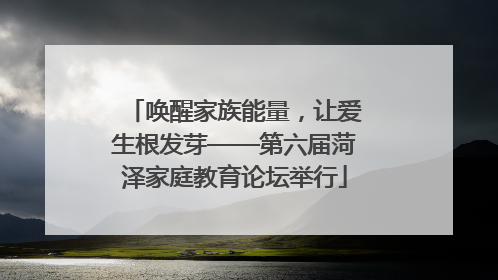 唤醒家族能量，让爱生根发芽——第六届菏泽家庭教育论坛举行