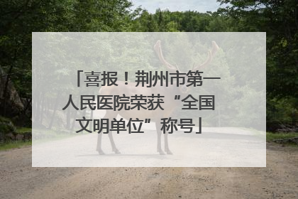 喜报！荆州市第一人民医院荣获“全国文明单位”称号