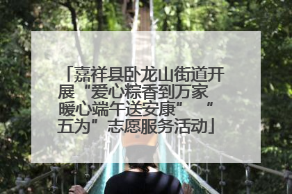嘉祥县卧龙山街道开展“爱心粽香到万家 暖心端午送安康” “五为”志愿服务活动