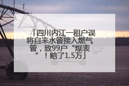 四川内江一租户误将自来水管接入燃气管，致99户“爆表”！赔了1.5万