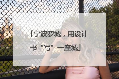 宁波罗城，用设计书“写”一座城