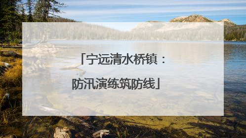 宁远清水桥镇：防汛演练筑防线