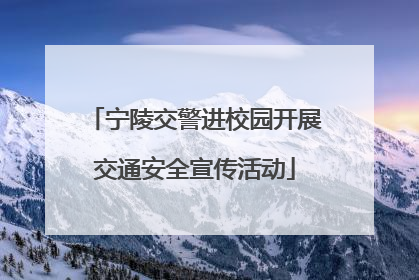 宁陵交警进校园开展交通安全宣传活动