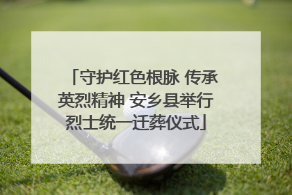 守护红色根脉 传承英烈精神 安乡县举行烈士统一迁葬仪式