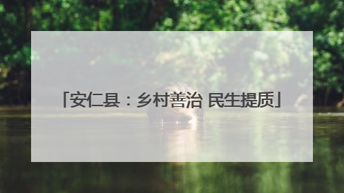 安仁县：乡村善治 民生提质