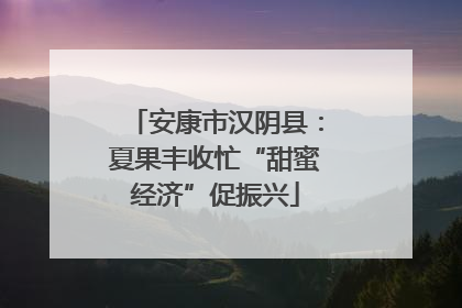 安康市汉阴县：夏果丰收忙“甜蜜经济”促振兴