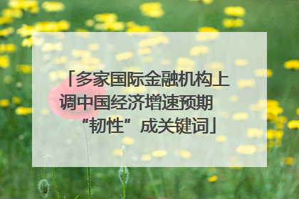 多家国际金融机构上调中国经济增速预期 “韧性”成关键词