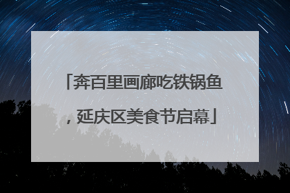 奔百里画廊吃铁锅鱼，延庆区美食节启幕