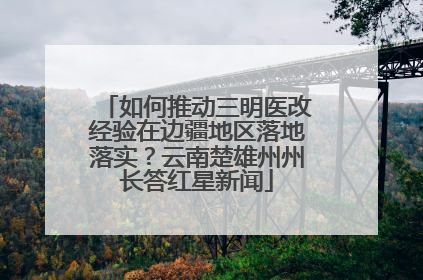 如何推动三明医改经验在边疆地区落地落实？云南楚雄州州长答红星新闻