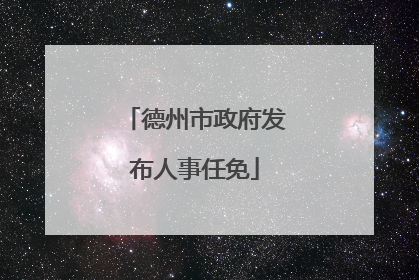 德州市政府发布人事任免