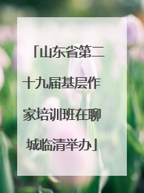 山东省第二十九届基层作家培训班在聊城临清举办