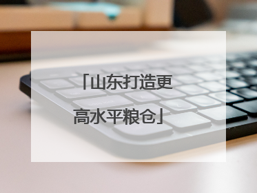 山东打造更高水平粮仓