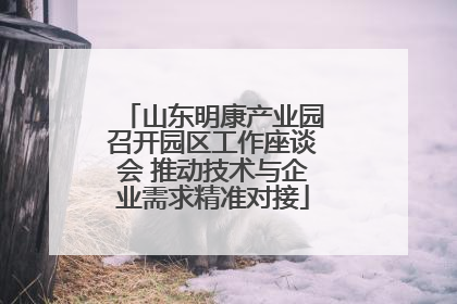 山东明康产业园召开园区工作座谈会 推动技术与企业需求精准对接