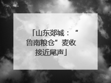 山东郯城：“鲁南粮仓”麦收接近尾声
