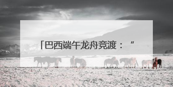 巴西端午龙舟竞渡：“点燃去中国的热情”