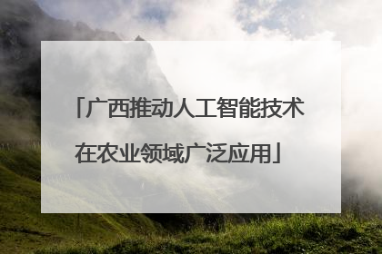 广西推动人工智能技术在农业领域广泛应用
