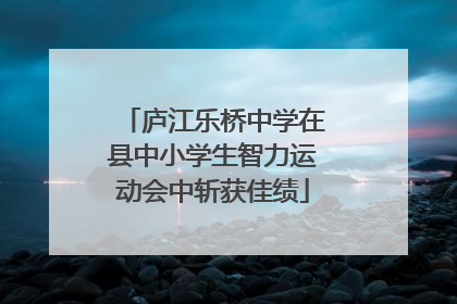庐江乐桥中学在县中小学生智力运动会中斩获佳绩