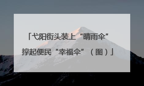 弋阳街头装上“晴雨伞” 撑起便民“幸福伞”（图）