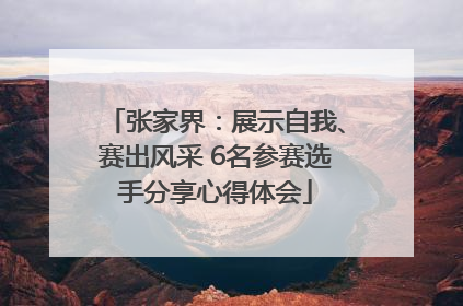 张家界：展示自我、赛出风采 6名参赛选手分享心得体会
