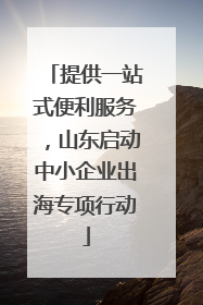 提供一站式便利服务，山东启动中小企业出海专项行动