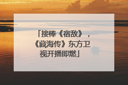 接棒《宿敌》，《藏海传》东方卫视开播即燃