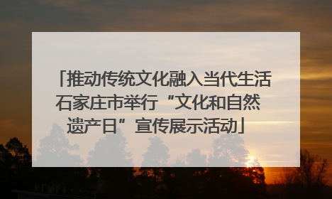 推动传统文化融入当代生活 石家庄市举行“文化和自然遗产日”宣传展示活动
