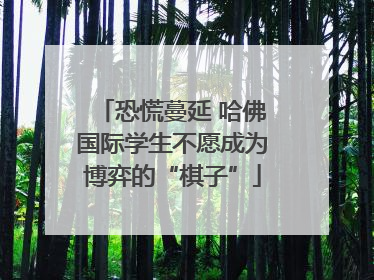 恐慌蔓延 哈佛国际学生不愿成为博弈的“棋子”