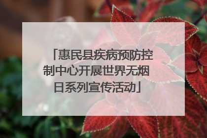 惠民县疾病预防控制中心开展世界无烟日系列宣传活动