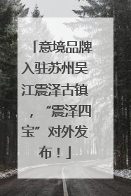 意境品牌入驻苏州吴江震泽古镇，“震泽四宝”对外发布！