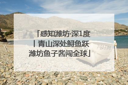感知潍坊·深1度丨青山深处鲟鱼跃 潍坊鱼子酱闯全球