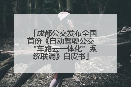 成都公交发布全国首份《自动驾驶公交“车路云一体化”系统联调》白皮书