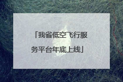我省低空飞行服务平台年底上线