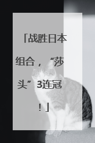 战胜日本组合，“莎头”3连冠！