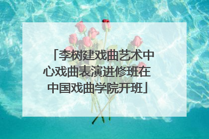 李树建戏曲艺术中心戏曲表演进修班在中国戏曲学院开班
