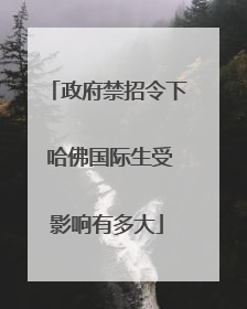 政府禁招令下 哈佛国际生受影响有多大
