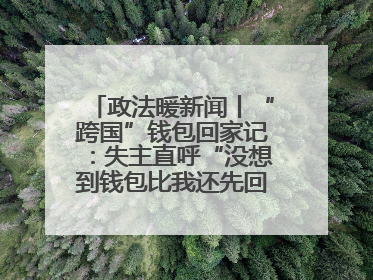 政法暖新闻丨“跨国”钱包回家记：失主直呼“没想到钱包比我还先回国！”