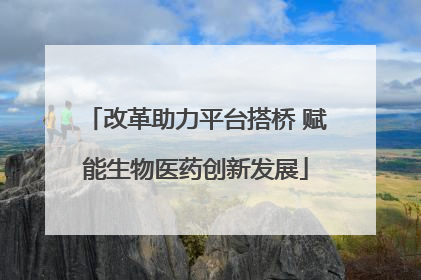 改革助力平台搭桥 赋能生物医药创新发展
