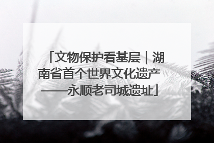 文物保护看基层｜湖南省首个世界文化遗产——永顺老司城遗址