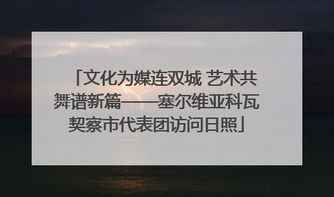 文化为媒连双城 艺术共舞谱新篇——塞尔维亚科瓦契察市代表团访问日照