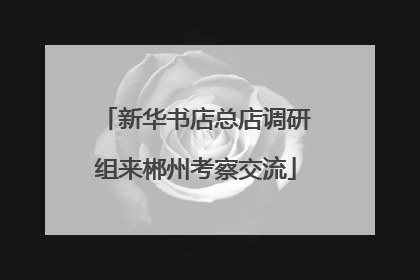 新华书店总店调研组来郴州考察交流
