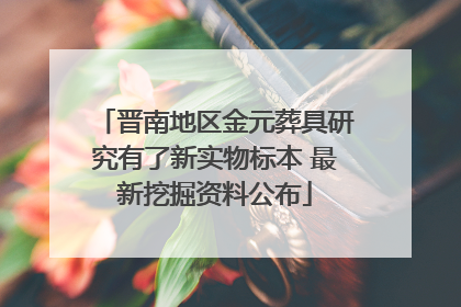 晋南地区金元葬具研究有了新实物标本 最新挖掘资料公布