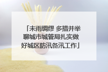 未雨绸缪 多措并举 聊城市城管局扎实做好城区防汛备汛工作