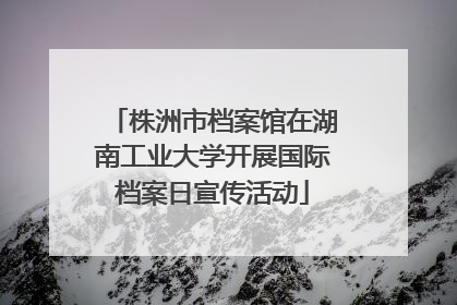 株洲市档案馆在湖南工业大学开展国际档案日宣传活动