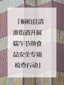 桐柏县清淮街道开展端午节前食品安全专项检查行动